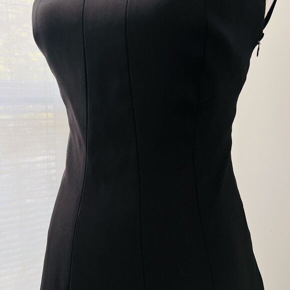 Tahari Black Fit & Flare Sleeveless Fully Lined Dress Secretarycore - Size 8 - Picture 3 of 10